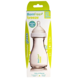 Born Free, Breeze, Baby Bottle, Glass, 1m+, Medium Flow, 1 Bottle, 9 oz (266 ml)