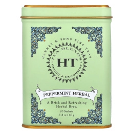 Harney & Sons, HT Tea Blends, травяная перечная мята, без кофеина, 20 пакетиков, 40 г (1,4 унции)
