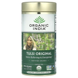 Organic India, оригинальный рассыпной чай, тулси, без кофеина, 100 г (3,5 унции)