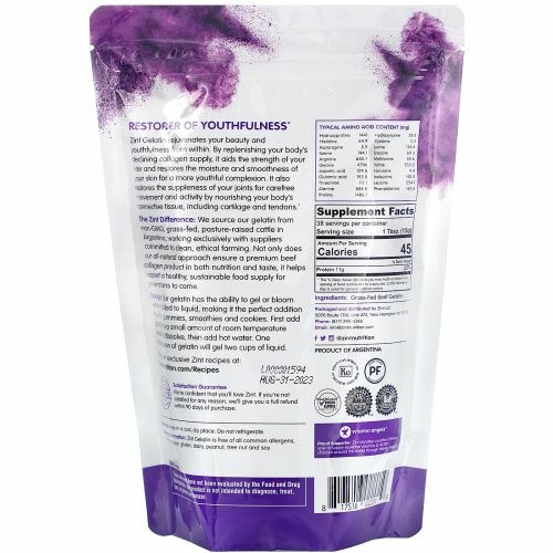Zint, Beef Gelatin, Чистый Протеин, 16 унций (454г)