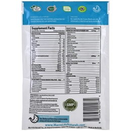 Macrolife Naturals, Macromeal, лучшие особо питательные продукты, ванильный протеин + особо питательные продукты, 1.4 унции (40 г)