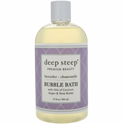 Deep Steep, Пена для ванны;, Лаванда - ромашка, 17 ж. унц.(503 мл)