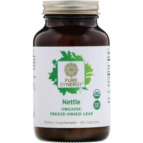 Pure Synergy, Крапива, органические сублимированные листья, 90 капсул