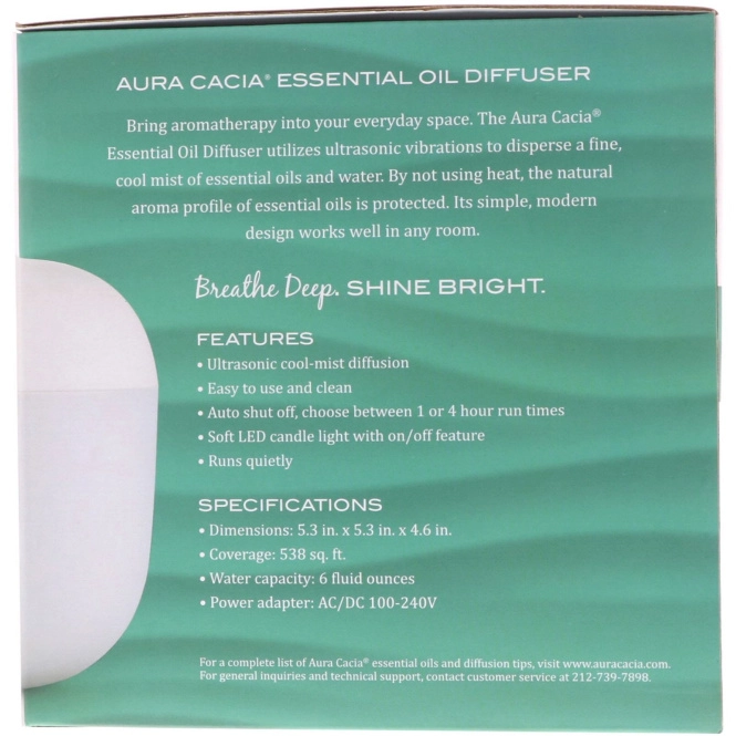 Aura Cacia, Ароматический пар, диффузор эфирных масел, 1 диффузор