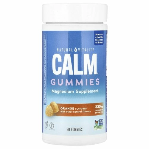 Natural Vitality, CALM®, жевательные мармеладки с магнием, апельсин, 60 жевательных таблеток