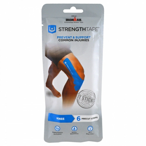 Strengthtape, Кинезиологическая лента, колено, 6 предварительно нарезанных лент