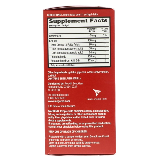 Schiff, MegaRed, масло морского криля высшего качества с омега-3, 350 мг, 120 мягких таблеток