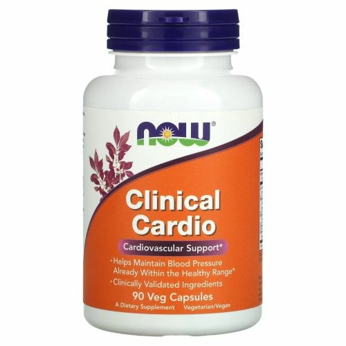 Now Foods, Clinical Cardio, Поддержка сердечно-сосудистой системы, 90 растительных капсул