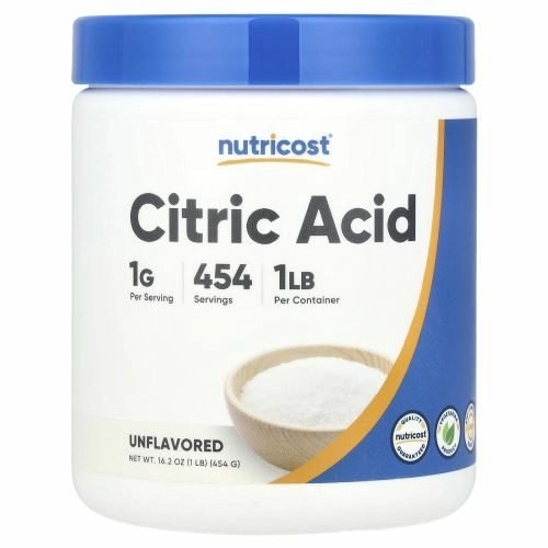 Nutricost, Лимонная кислота, без добавок, 454 г (16,2 унции)