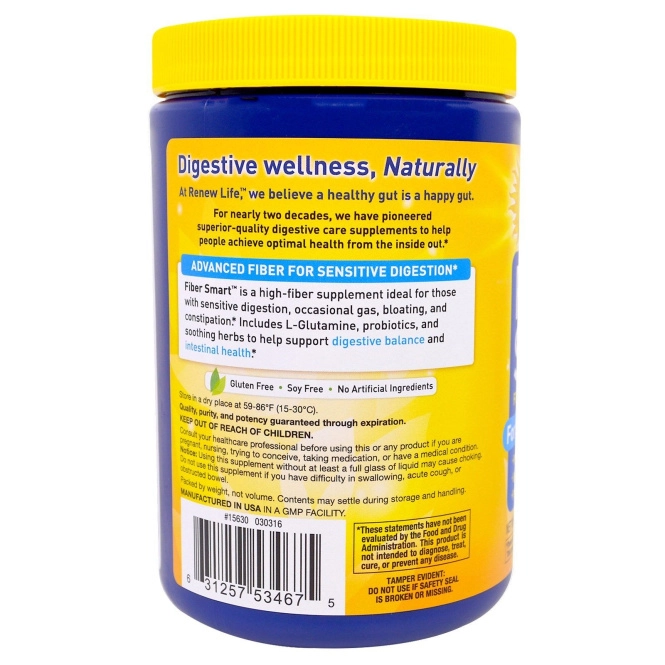 Renew Life, Пищевая добавка FiberSmart, 12 унций (340 г)