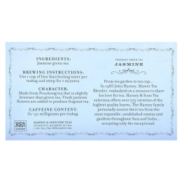 Harney & Sons, Ароматный зеленый чай, жасмин, 50 пакетиков, 90 г (3,17 унции)