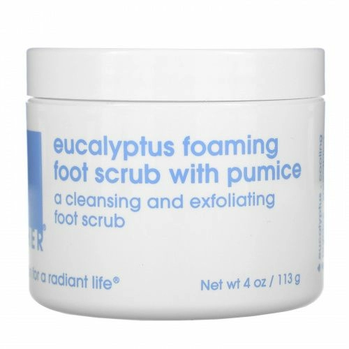 Lather, Eucalyptus Foaming Foot Scrub with Pumice, 4 oz (113 g)