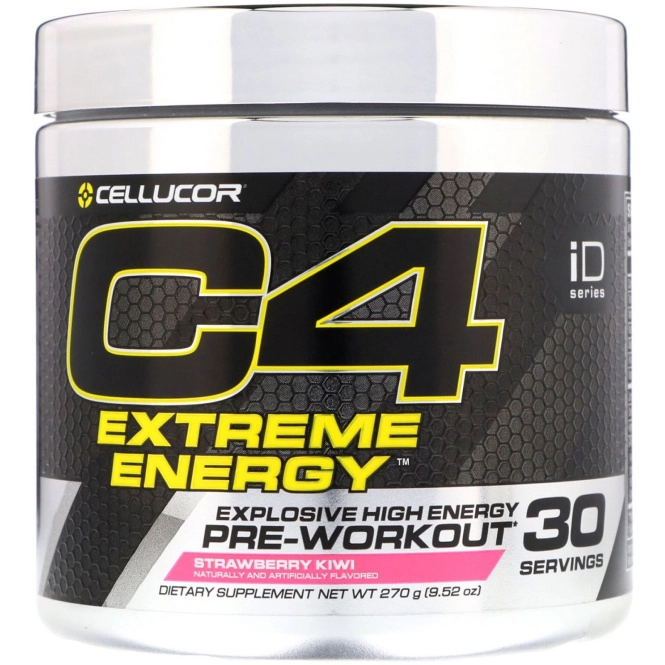 Cellucor, C4 Extreme Energy, предтренировочный, клубника и киви, 9,52 унц. (195 г)