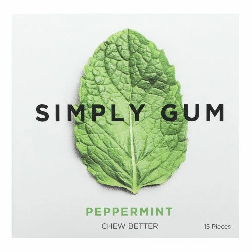 Simply Gum, Жевательная резинка, Натуральная мята, 15 штук