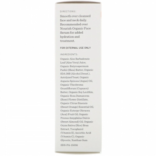 Nourish Organic, Lightweight Moisturizing Face Lotion, Argan + Rosewater, 1.7 fl. oz (50 ml)