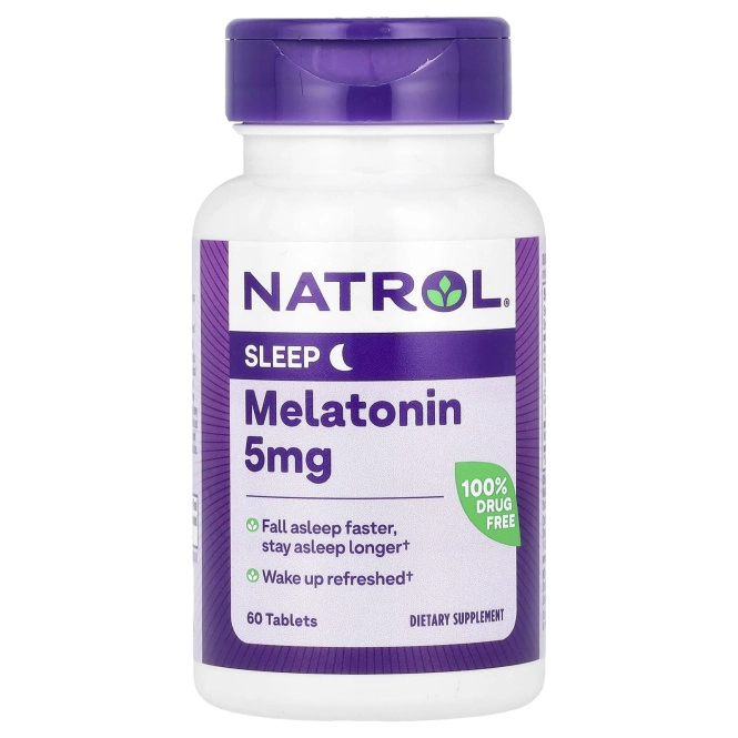 Natrol, Мелатонин, Экстра сила, 5 мг, 60 таблеток