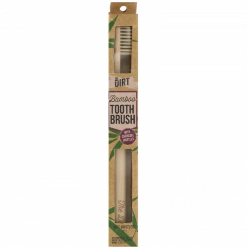 The Dirt, Bamboo Toothbrush with Charcoal Bristles, 1 Toothbrush