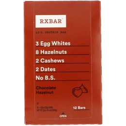 RXBAR, Протеиновый батончик, шоколад с фундуком, 12 батончиков по 1,83 унц. (52 г)