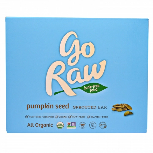 Go Raw, Органические батончики из семян проросшей тыквы, 10 батончиков, 13 г каждый