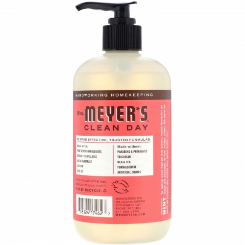 Mrs. Meyers Clean Day, Hand Soap, Rhubarb Scent, 12.5 fl oz (370 ml)
