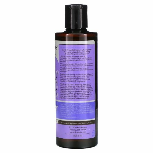 Dr. Woods, Лаванда, кастильское мыло с маслом ши, соответствующим стандартам справедливой торговли, 8 жидких унций (236 мл)