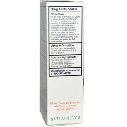 Vitanica, V-Fresh, вагинальная поддержка, 6 вагинальных суппозиториев