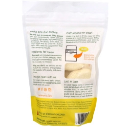 Vaska, Dish, Dishwasher Detergent Tablets, Lemon Rosemary, 20 Tablets