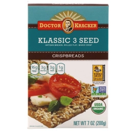 Dr. Kracker, Классические хрустящие хлебцы, из 3 видов семян, 7 унций (200 г)