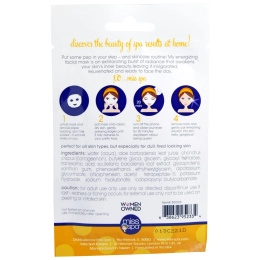 Miss Spa, Зарядитесь энергией, 1 предварительно обработанная салфетка для маски на лицо