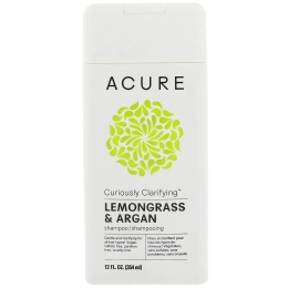 Acure, Шампунь Curiously Clarifying, померанцевая трава и аргана, 12 ж. унц. (354 мл)