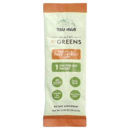 Terra Origin, Healthy Greens, тропическая маракуйя, 15 пакетиков On the Go, 10,65 г (0,38 унции) каждый