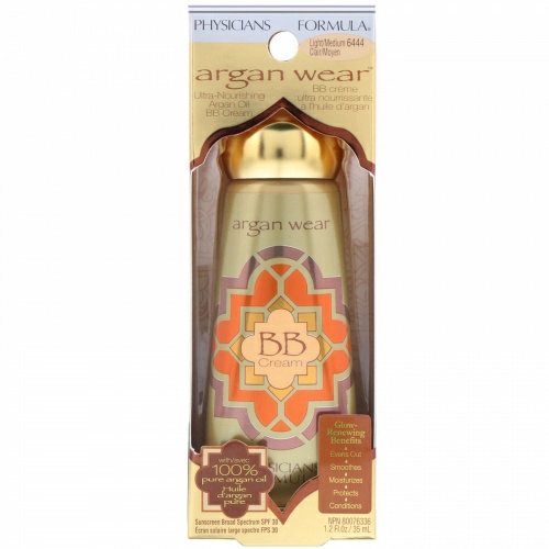 Physicians Formula, Argan Wear, ВВ крем с аргановым маслом, тон светлый/средний, 1.2 жидких унции (35 мл)
