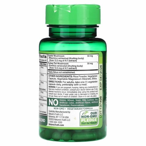 Nature's Truth, Super 8, комплекс с грибами, 60 вегетарианских капсул