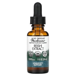 Host Defense, Host Defense Mushrooms, органический экстракт рейши, 30 мл (1 жидк. унц.)