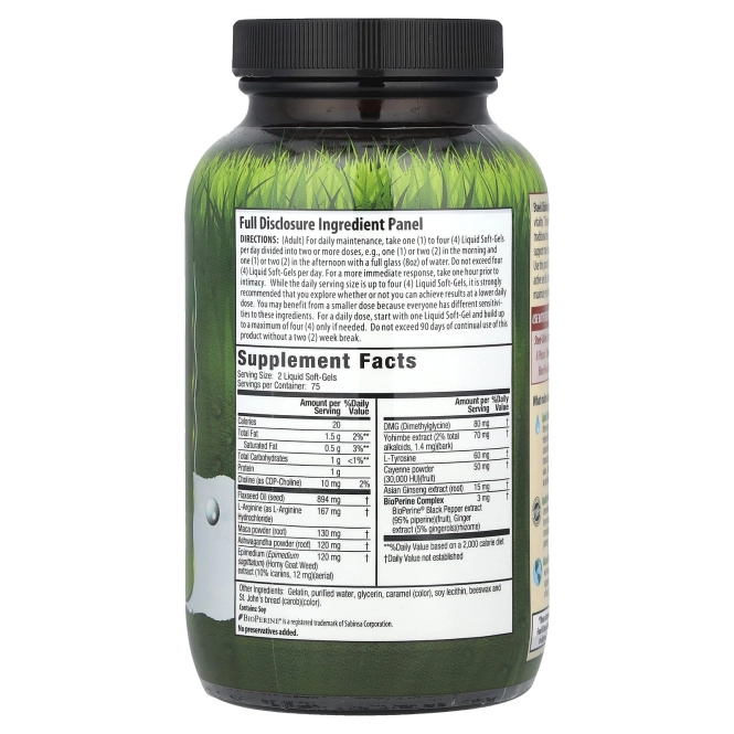 Irwin Naturals, Steel-Libido, 150 желатиновых капсул с жидким содержимым