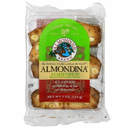 Almondina, Almonduo, миндальное и фисташковое печенье, 113 г (4 унции)