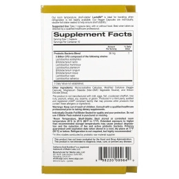 California Gold Nutrition, Пробиотики LactoBif, 5 млрд КОЕ, 10 овощных капсул