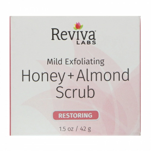 Reviva Labs, Скраб с миндалем и медом, 1,5 унц. (42 г)