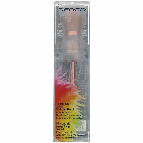 Denco, Кисть для макияжа всего лица 3 в 1, 1 шт.