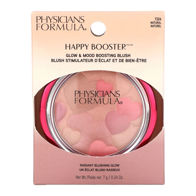 Physicians Formula, Happy Booster, сияющие и повышающие настроение румяна, 7324 натуральный тон, 0.24 унций (7 г)