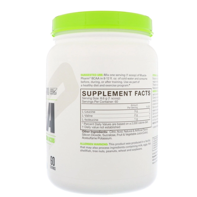 MusclePharm BCAA Essentials Fruit Punch, 1.14 lbs (516 g)