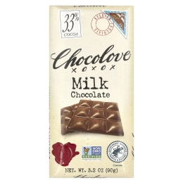 Chocolove, молочный шоколад, 33% какао, 90 г (3,2 унции)