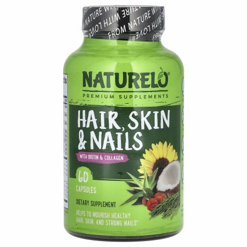 Naturelo, Волосы, кожа и ногти 60 капсул