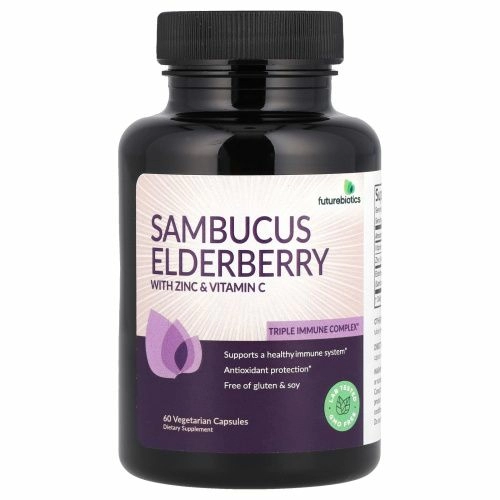 Futurebiotics, Бузина с цинком и витамином C, 60 вегетарианских капсул