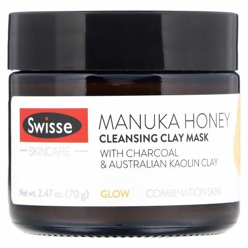 Swisse, Skincare, мед манука, очищающая глиняная маска, 70 г (2,47 унции)