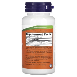 Now Foods Экстракт листьев оливы (500 мг) 60 вег капсул