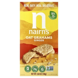 Nairn's, Oat Grahams, без глютена, стебель имбиря, 160 г (5,64 унции)