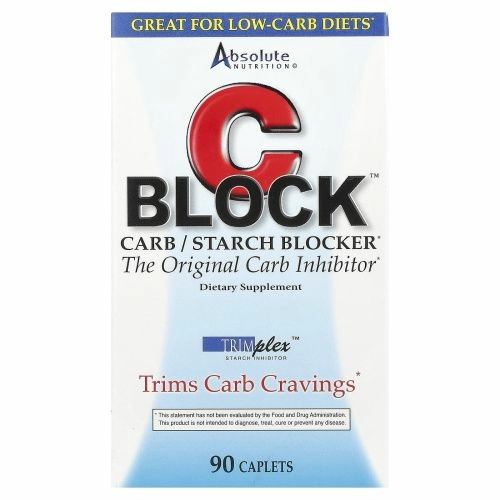 Absolute Nutrition, C Block, блокировщик крахмала и углеводов, 90 капсул