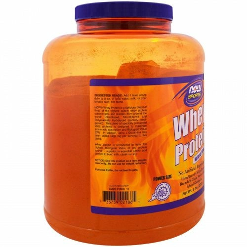 Now Foods, Сывороточный протеин, натуральная ваниль, 6 фунтов (2722 г)