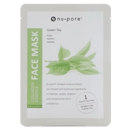 Nu-Pore, Collagen Essence Face Mask Set, Vitamin E & Green Tea, 2 Single-Use Mask, 0.85 fl oz (25 g) Each